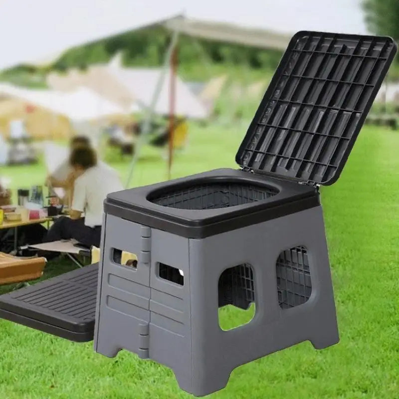 Camping Klapptoilette Mobile Auto-Toilette Eimer Auto Notfall Selbstfahrer Reise Tragbare Outdoor Toilette Tragbarer Mülleimer