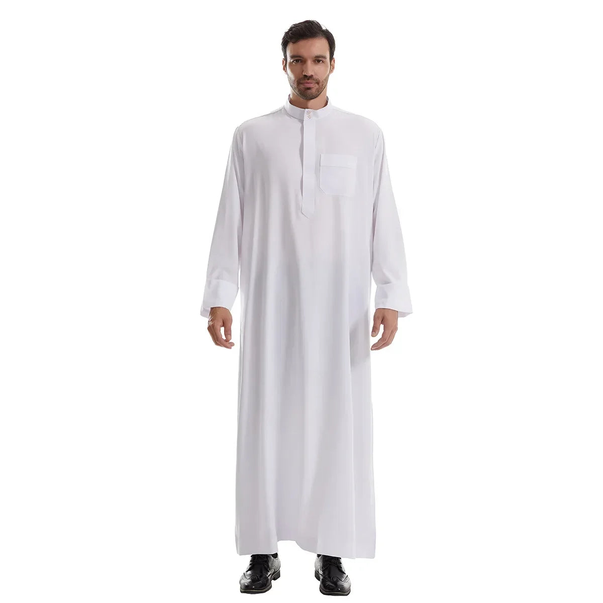 Muslimische Männer Jubba Thobe Langes Gewand Saudi-Islamisch Muslimische Kleidung Abaya Kaftan Islam Dubai Arabisches Kleid Eid Djellaba Dishdasha
