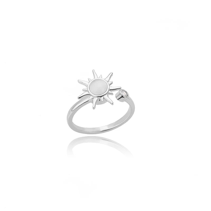 Edelstahlringe für Damen 2024 Trend Offener Goldfarbener Doppelperlenring Hochzeit Ästhetischer Schmuck Paar Geschenk anillos