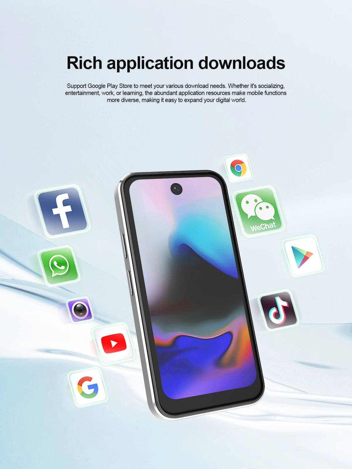 Fuffi-Mini X7 Pro Phone 4G LTE Android10.0 Smartphone 4GB RAM 128GB ROM 4" Display 5MP Camera Dual SIM With Play Store WhatsAPP