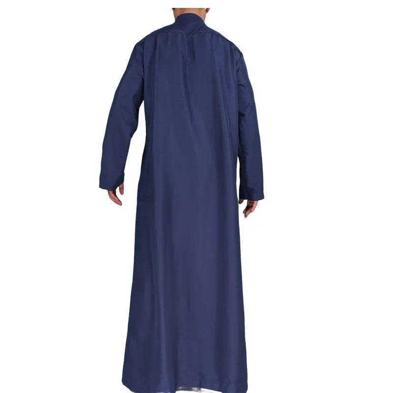 Neu 2025 Naher Osten Muslim Männer Kleid Langarm Jubba Thobe Ramadan Eid Dishdasha Robe Muslimisch Islamische Kaftane Arabische Kleidung