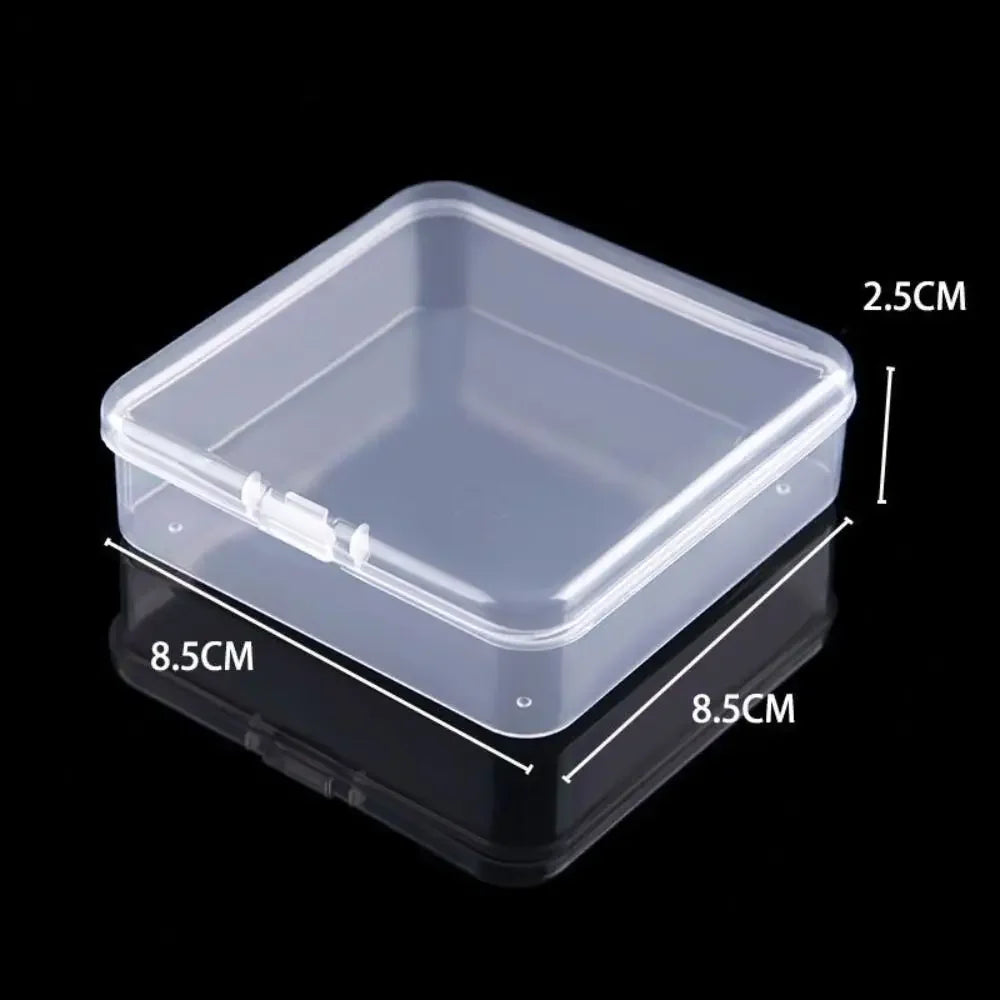 Square Round Plastic Transparent Storage Box Small Items Sundries Organizer Case Jewelry Beads Container Box Tools Accessories