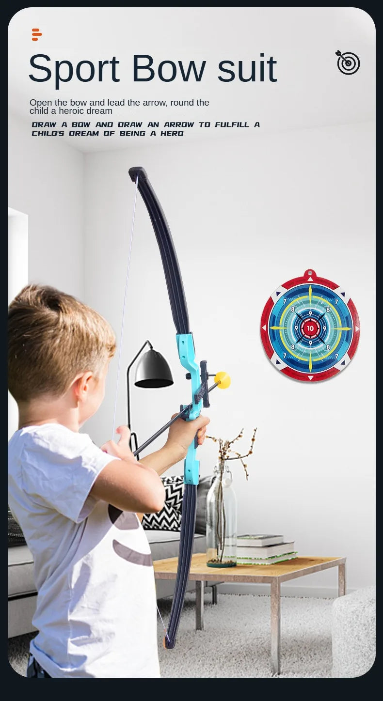 Kinder Pfeil und Bogen Set Outdoor Bogenschießen Spielzeug Set für Kinder im Alter von 4-8, 8-12 mit Saugnapfpfeilen Für Kinder und Erwachsene zum Stressabbau