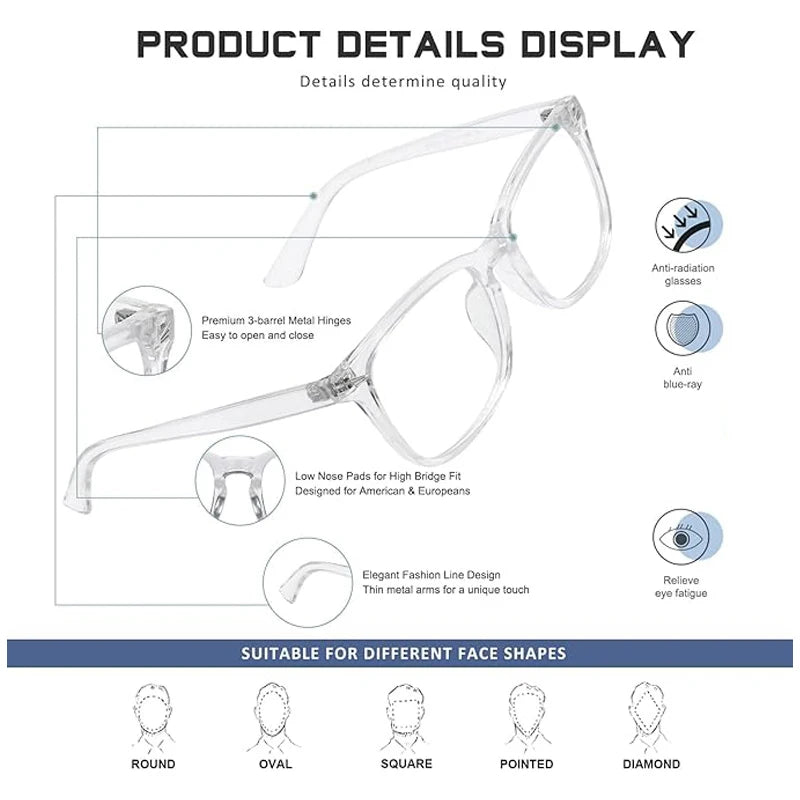 1/3PCS  Auto-Focus Reading Glasses, Lightweight PC Frame, Unisex Design | Ideal for Computer Use & Perfect Gift Choice