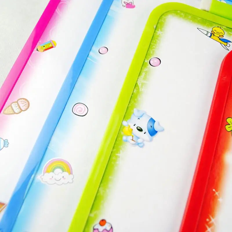 Tableau blanc pour enfants 26x19cm, effaçable à sec, cadre 4 couleurs, mini-tableau à dessin, petites ardoises à suspendre avec stylo