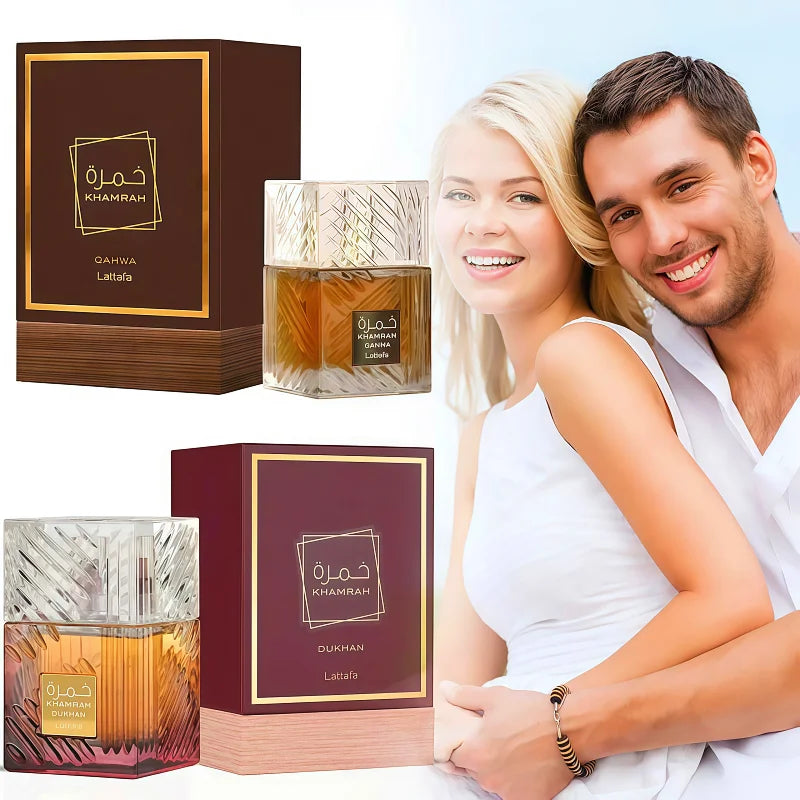 Parfums Arabes Originaux 100ml Khamrah Longue Tenue Parfum Santal et Pin Cologne Parfum de Luxe pour Homme Cadeau