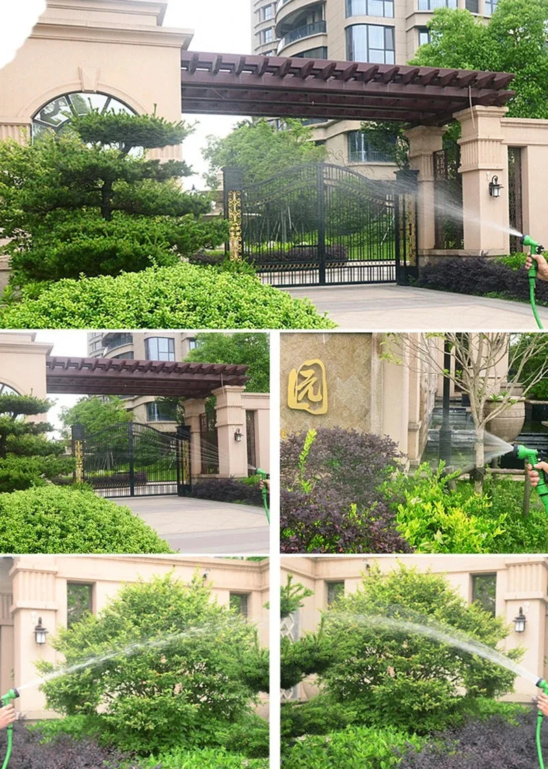 Tuyau d'arrosage extensible 25FT, Tuyau d'arrosage magique pour la maison et le jardin, Outils d'arrosage quotidiens, Pistolet à eau haute pression pour le lavage de voiture