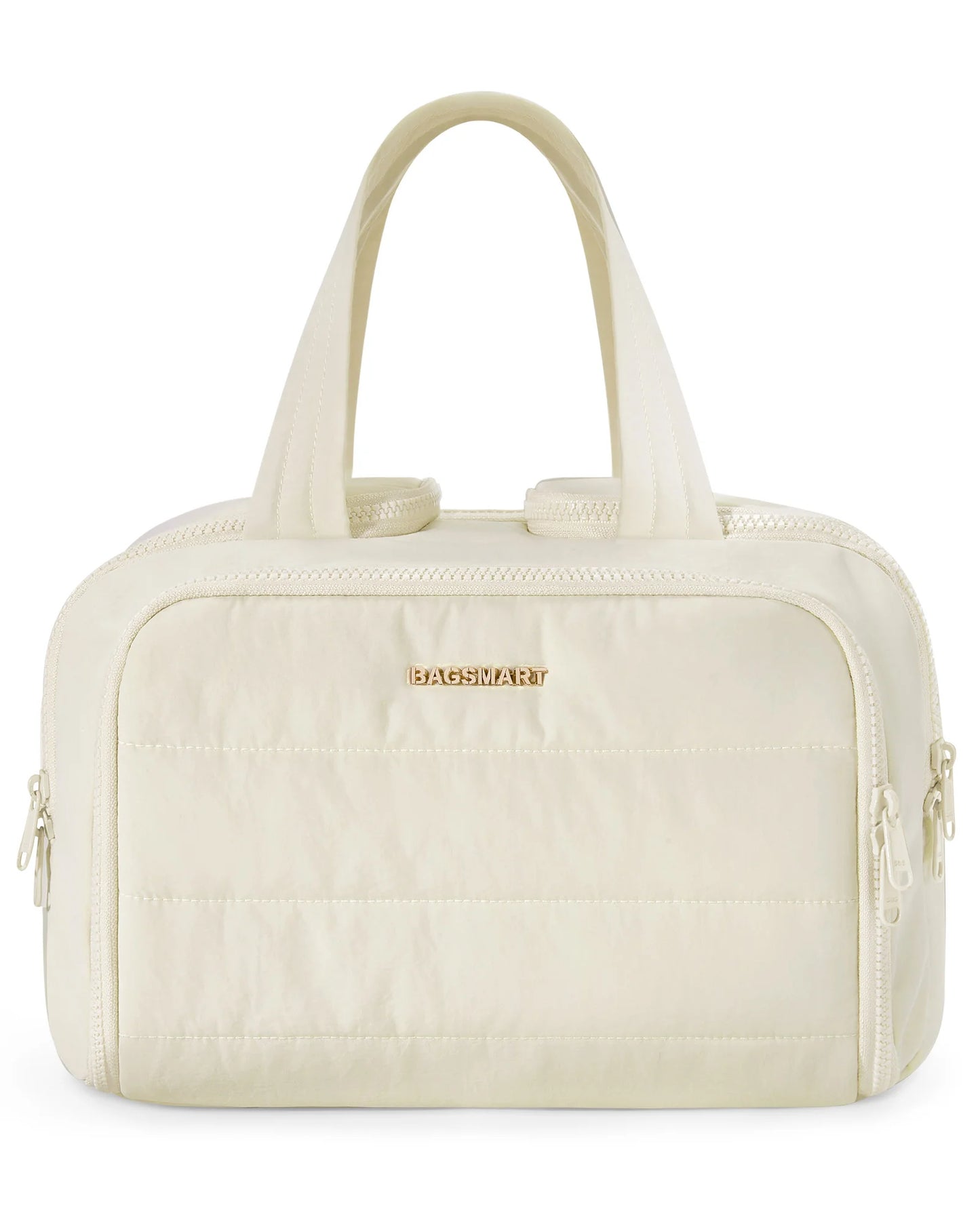BAGSMART Kulturbeutel mit großer Kapazität, Make-up-Tasche mit Öffnung, tragbare Kosmetiktasche mit Griff für Accessoires und Toilettenartikel