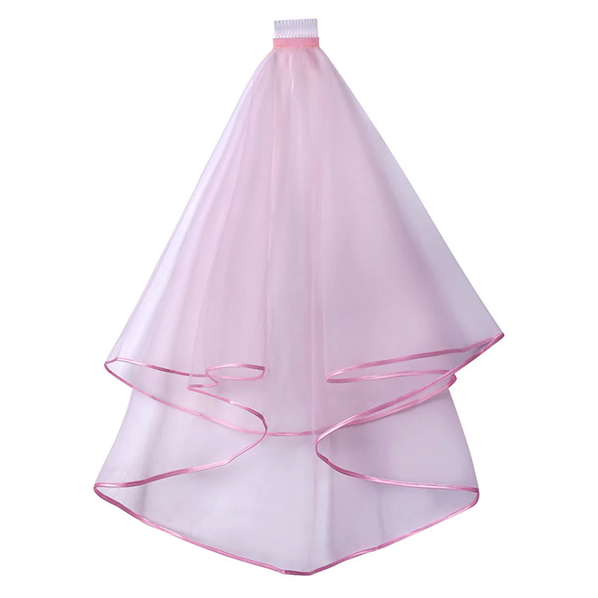 Gothic Schleierkante Brautschleier für Damen Accessoires 2 Lagen mit Kamm Hochzeit Party Kurzer Schleier Accessoires