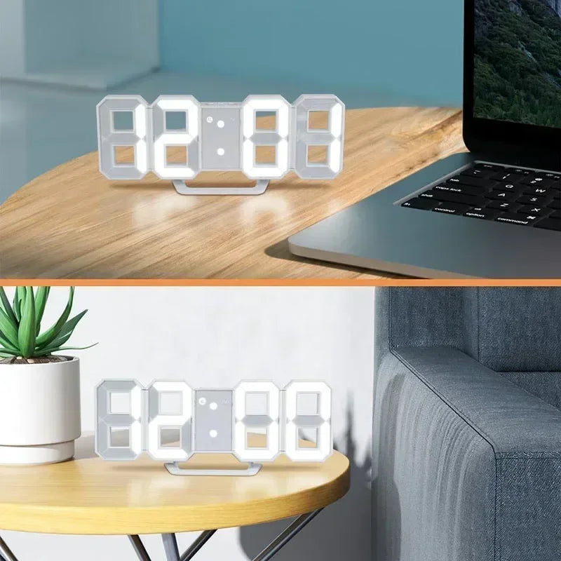 Produkte kaufen Uhr 3D LED Digital Wecker Wanduhr Zeit/Datum/Temperatur für Zuhause/Küche/Büro Uhren Deko Garten