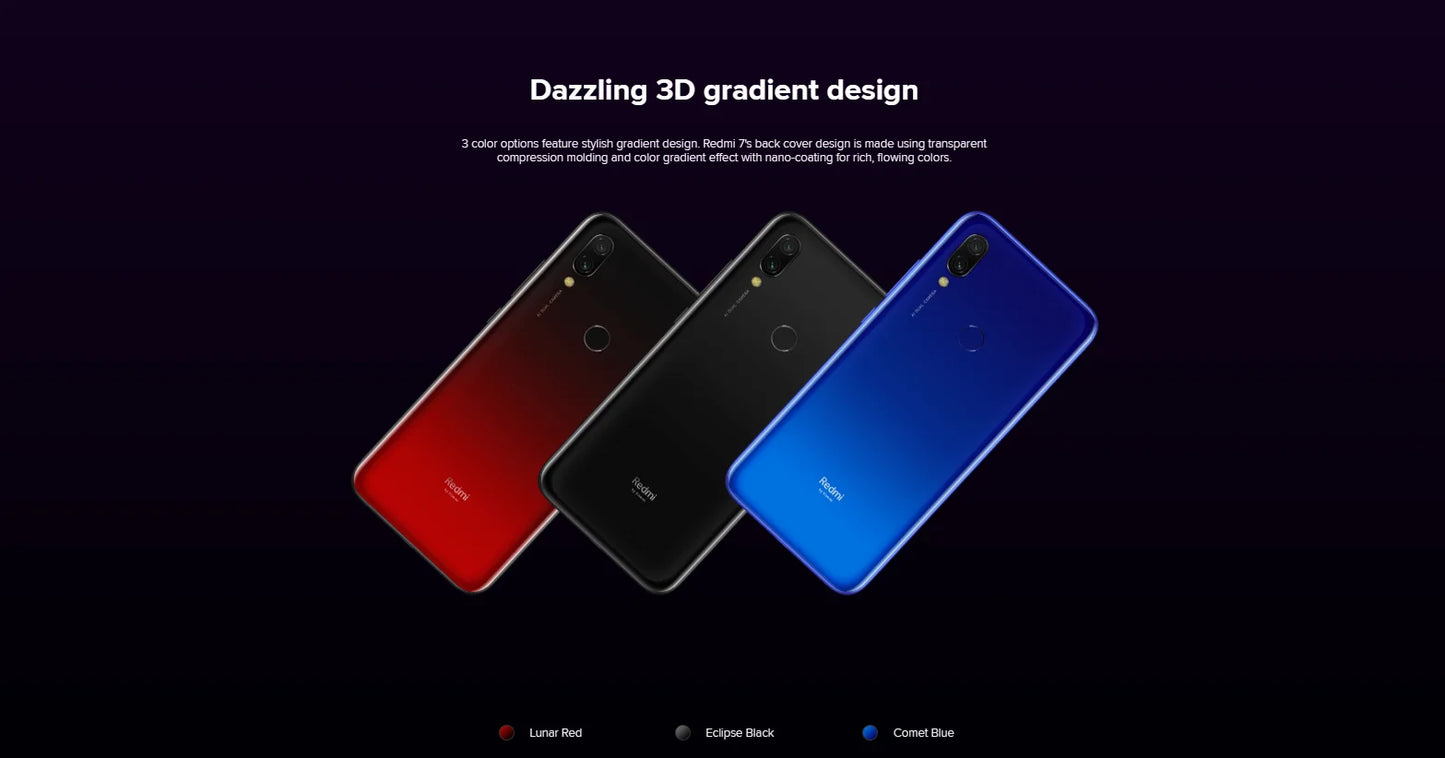 Xiaomi Redmi 7 Handy mit Handyhülle, Dual-SIM-Steckplatz Handy Android Dual-Kamera gebrauchtes Handy