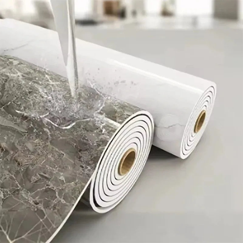Wasserdichte und schmutzabweisende Wandaufkleber selbstklebende Tapete 1 Rolle dicke Schaumstoff-Marmortapete für Schlafzimmer und Wohnzimmer