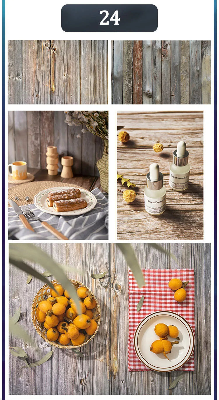 Marmor-Fotohintergründe 57*87CM, doppelseitig, Holzmaserung, Fotohintergrundtapete, Studio, wasserdichte Produkte, fotografische Requisiten