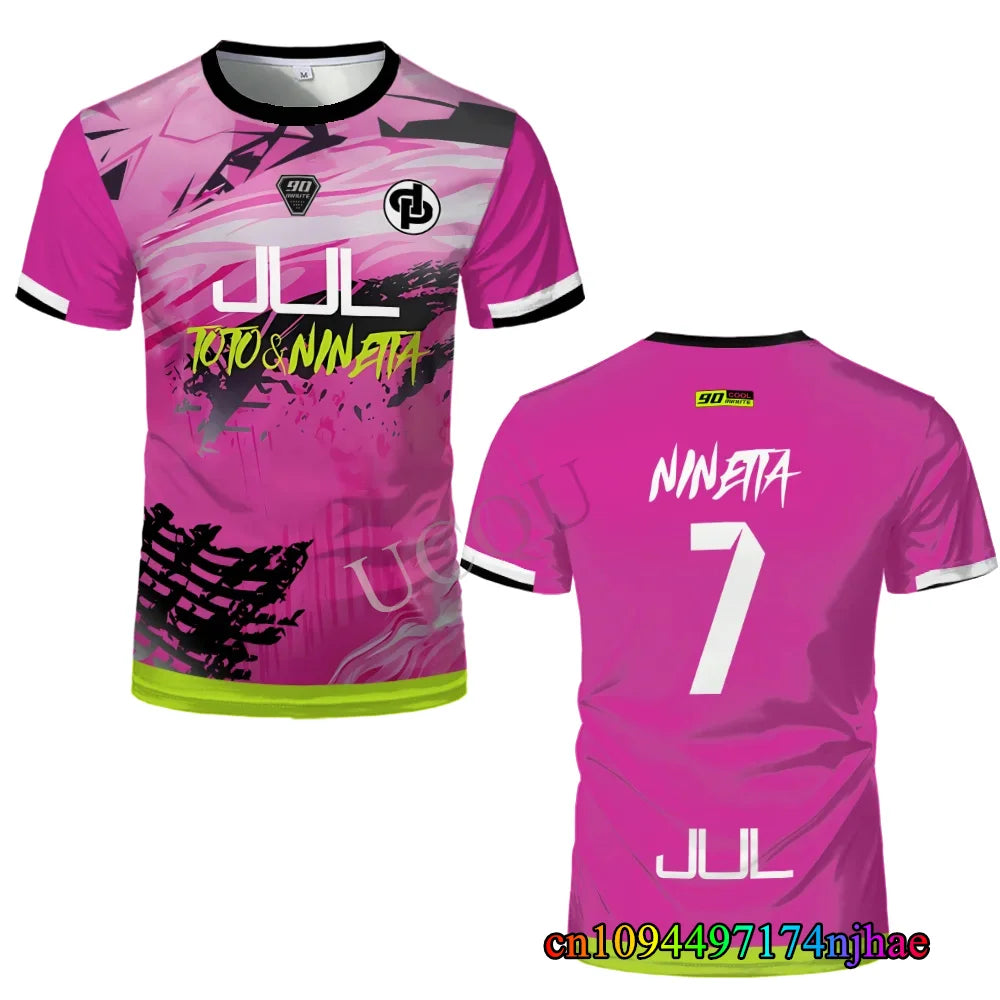 Maillot de football Homme Série Été 90 Minutes MM9 JUL T-shirt de sport en plein air décontracté et ample pour l'entraînement physique Tops pour enfants
