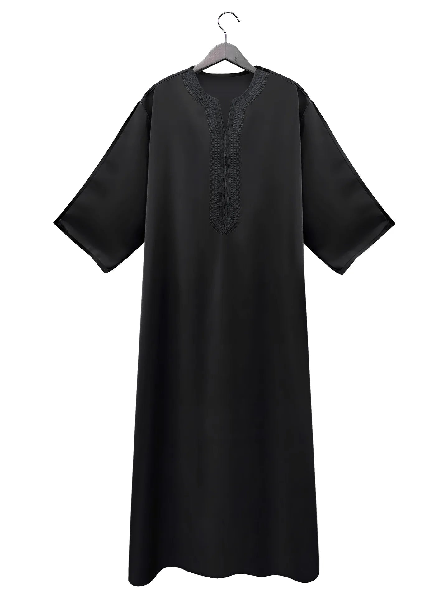 Nouvelle Abaya Musulmane Homme 2026 Robe Islamique Saoudienne Caftan Longue Robe Homme Marocain Thobe Jubba Uni Décontracté Brodé Caftan