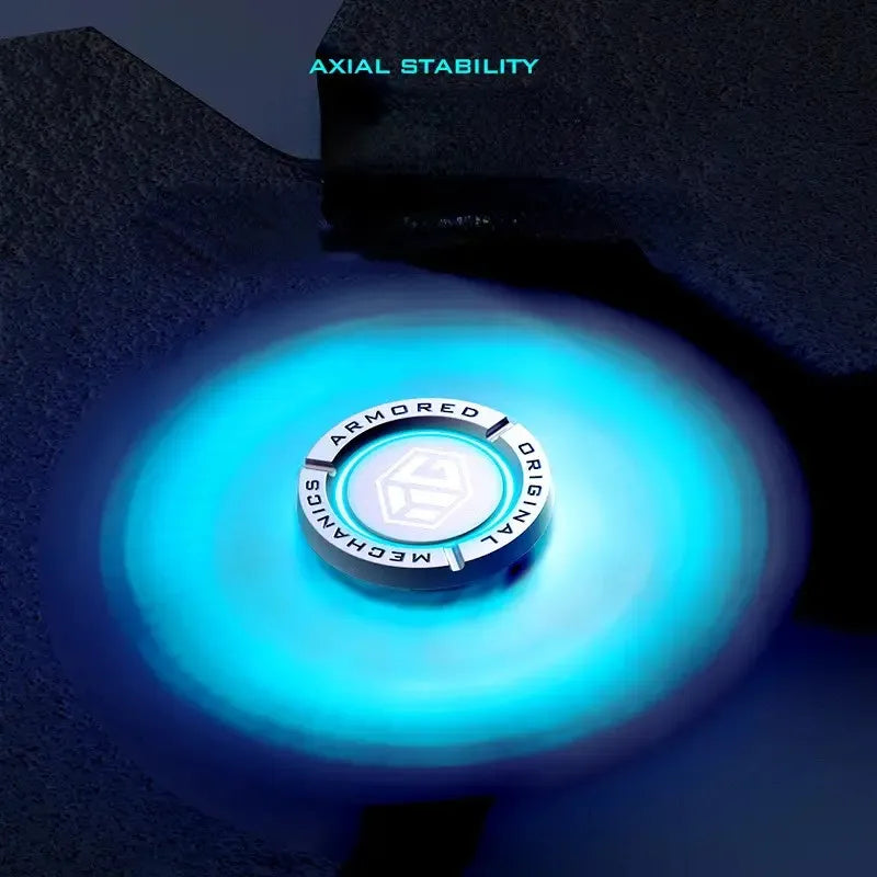 Jouets anti-stress EDC lumineux, fidget spinners en alliage métallique, toupie noctilucente anti-stress pour adultes et enfants.
