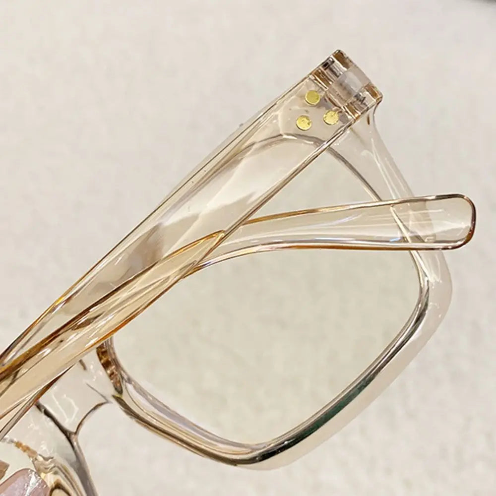 Neue oversized quadratische Brille, Anti-Blaulicht-Brille, große Rahmen, Myopie-Brille, Brille mit flachem Licht, transparente Brille