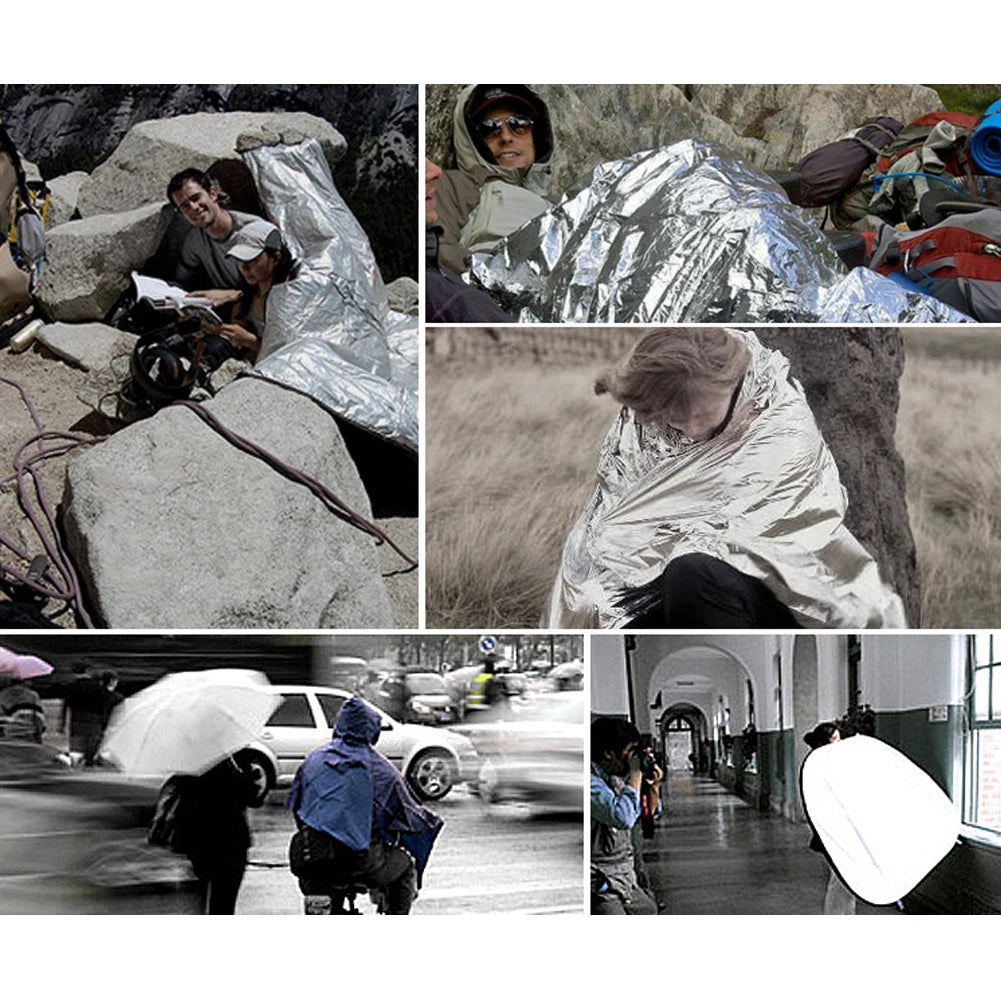 1-5PCS Emergency Thermal Blanket Waterproof Windproof Blankets for Outdoor Survive First Aid Blanket Foil Thermal Rescue Blanket
