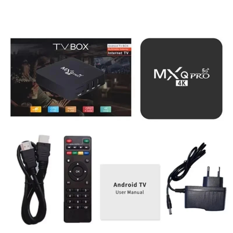 MXQ PRO TV BOX Android S905L 2.4G&5G WiFi Original Quad Core Youtube Media Player Mxq Pro 4K Set Top Box IPTV Netflix YouTube
