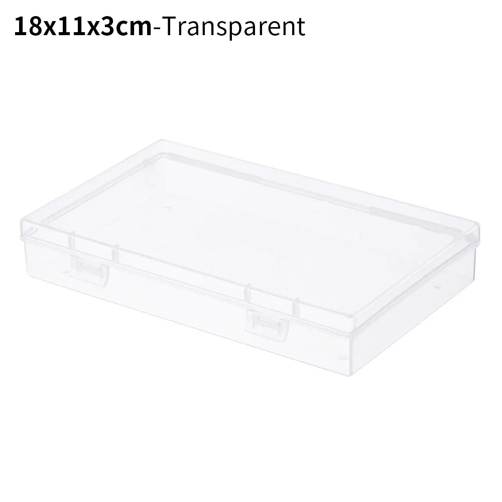 Square Round Plastic Transparent Storage Box Small Items Sundries Organizer Case Jewelry Beads Container Box Tools Accessories