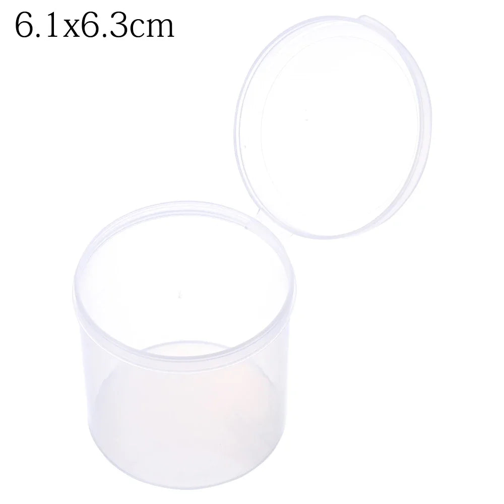 Square Round Plastic Transparent Storage Box Small Items Sundries Organizer Case Jewelry Beads Container Box Tools Accessories