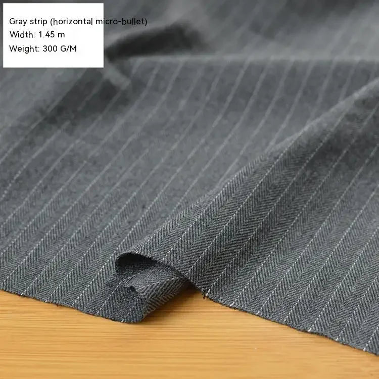 Micro-elastischer Anti-Falten-Anzug, gestreifter Stoff, Frühling, Herbst, Hose, Weste, Rock, Mode zum Nähen, Design, Großhandel, Stoff