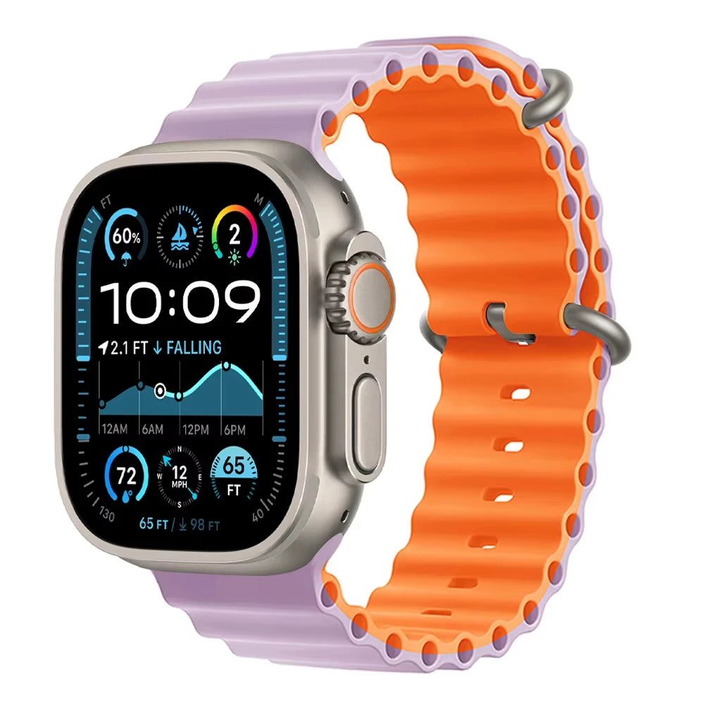 Offizielles Ocean Armband für Apple Watch Ultra 3 2 49mm 46mm 44mm 40mm 42 41 45 Sportarmband iWatch Series 11 10 9 7 8 6 SE3