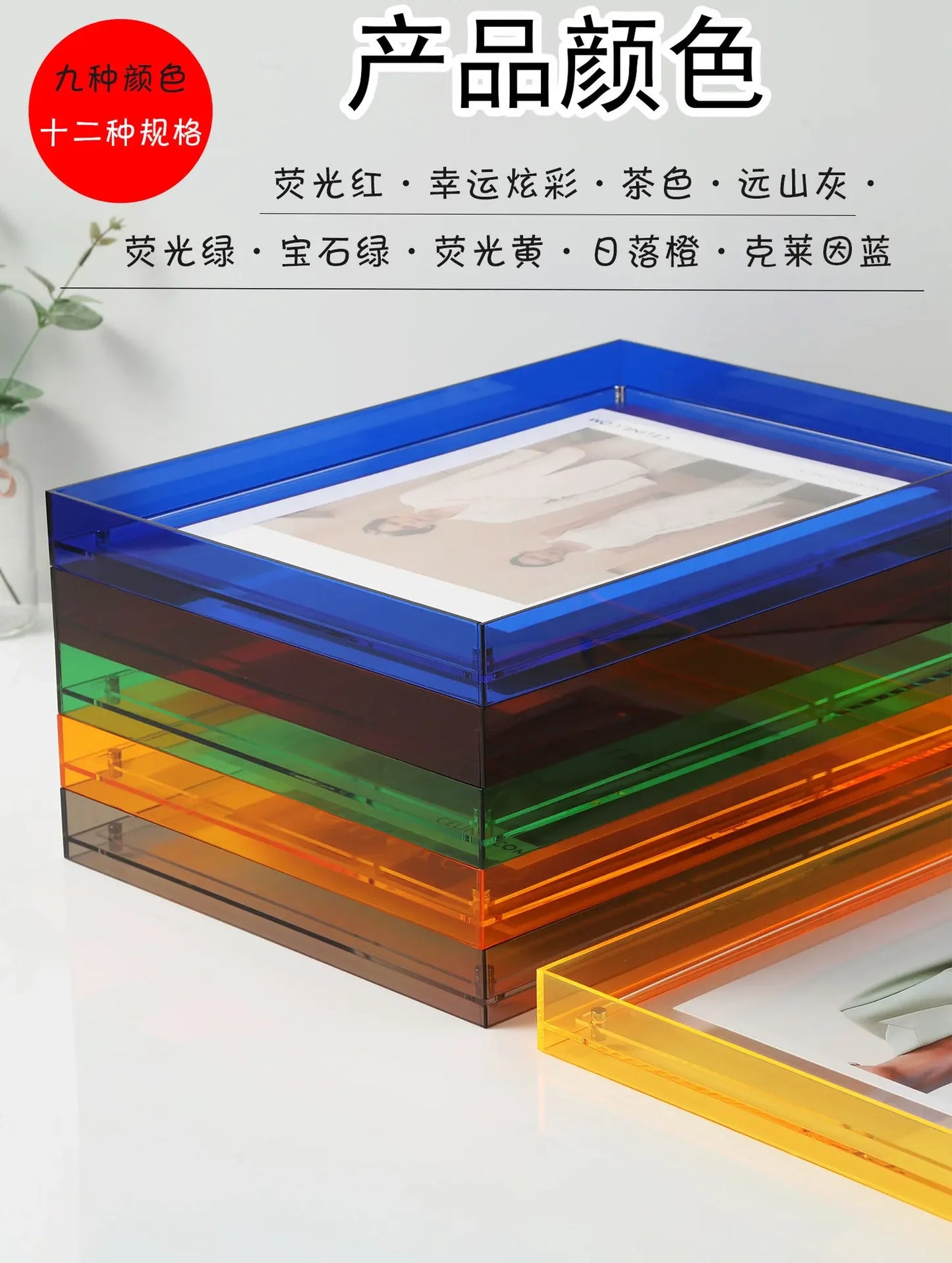 Transparenter Acryl-Fotorahmen DIY Poster Malerei Flur Schlafzimmer Wanddekoration Ins Style Tischbilderrahmen