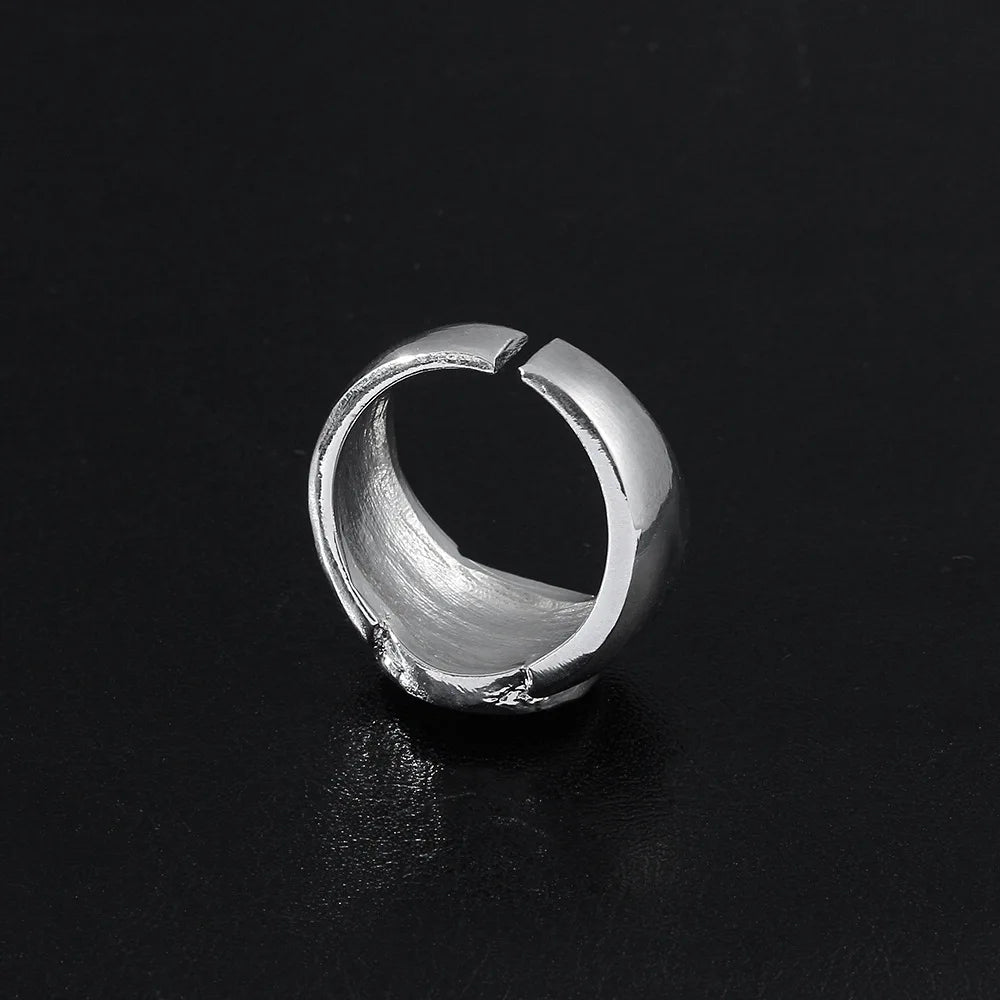 Punk Billard Numéro 8 Boule Noire Bagues En Alliage Métallique Ouverture Réglable Bagues Mode Hip Hop Rock Pour Femmes Hommes Bijoux Cadeau