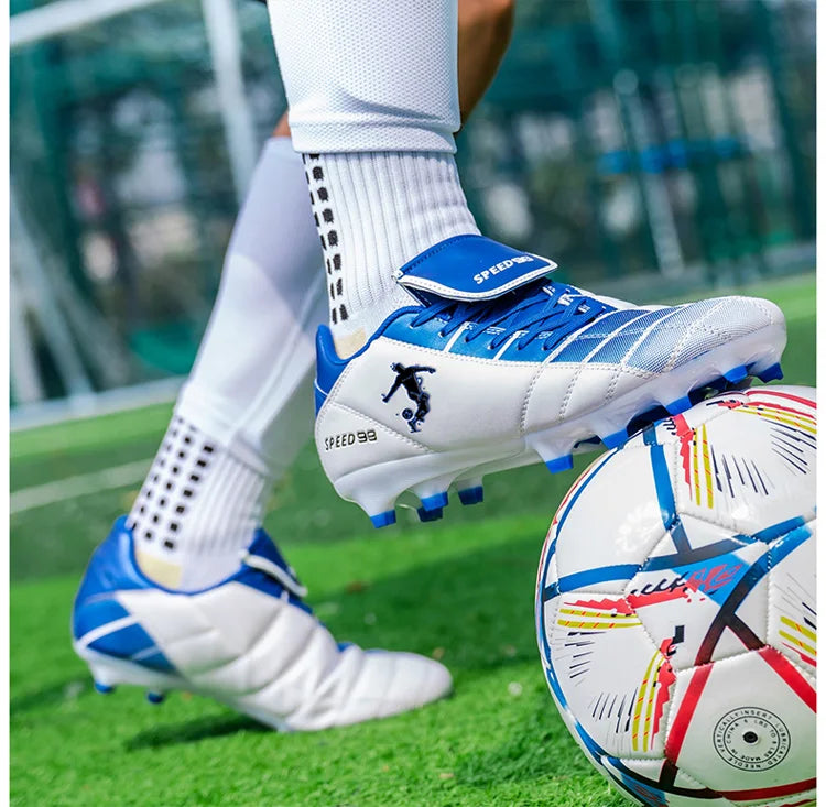 Chaussures de football homme crampons FG/TF, respirantes, professionnelles, pour gazon, antidérapantes, à crampons longs, pour entraînement adulte en futsal