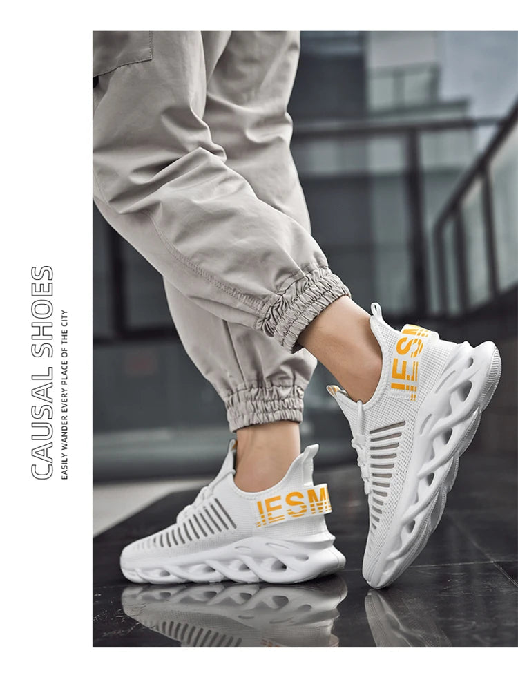 Atmungsaktive Freizeit-Sportschuhe für Frühling und Sommer, leichte, flache Lauf-Slipper für Damen und Herren