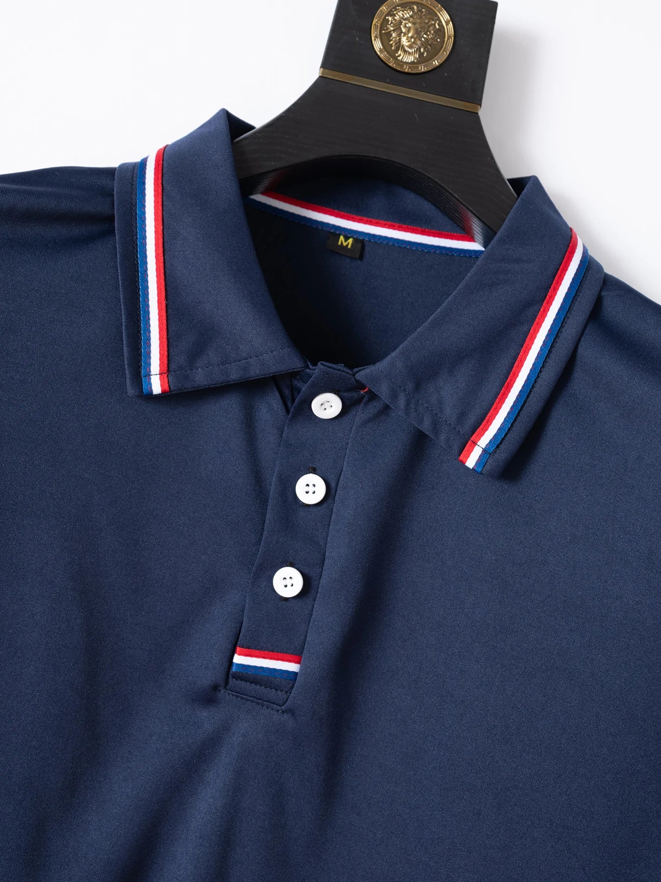 Men's Quick-Drying Solid Color Polo Shirt Summer Elastic Collared Short-Sleeved Sports T-Shirt for Active Wear