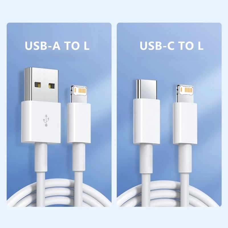 Câble USB de charge rapide original 35W PD pour iPhone 14 8 7 Plus 13 12 11 Pro XS Max XR X Câble de chargeur rapide USB-C 1m 1.5m 2m 3m