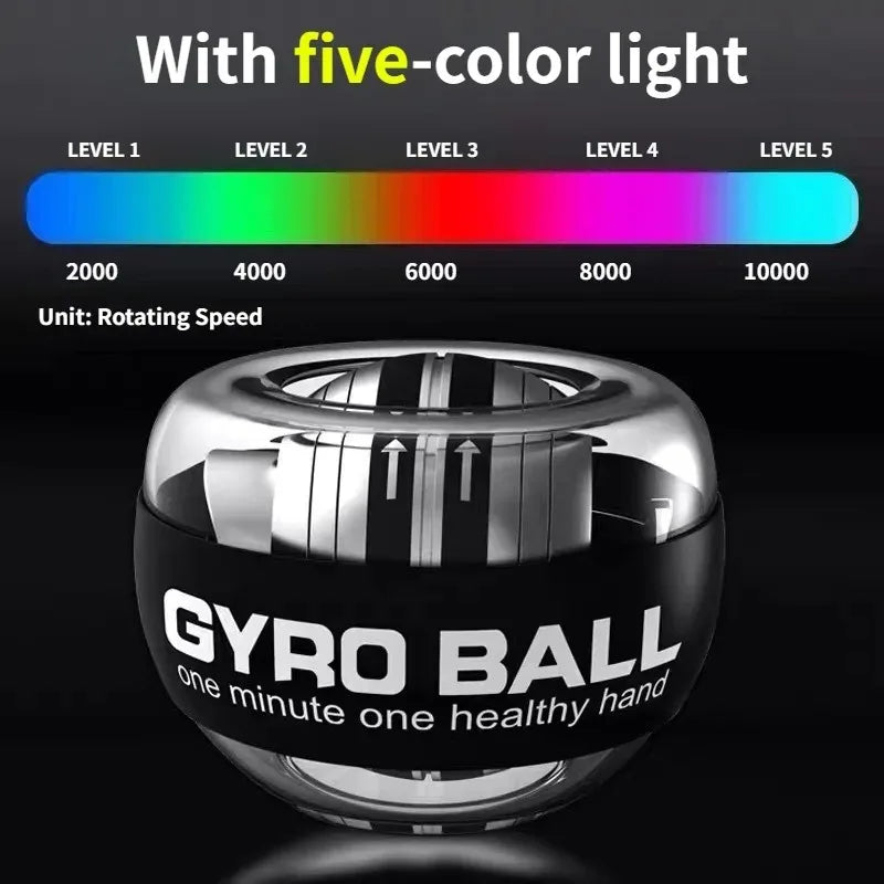 Power Ball Handgelenk-Trainer Gyro Selbststartender Unterarm-Muskelstärker Handgelenkstärker für Konditionstrainingsgeräte