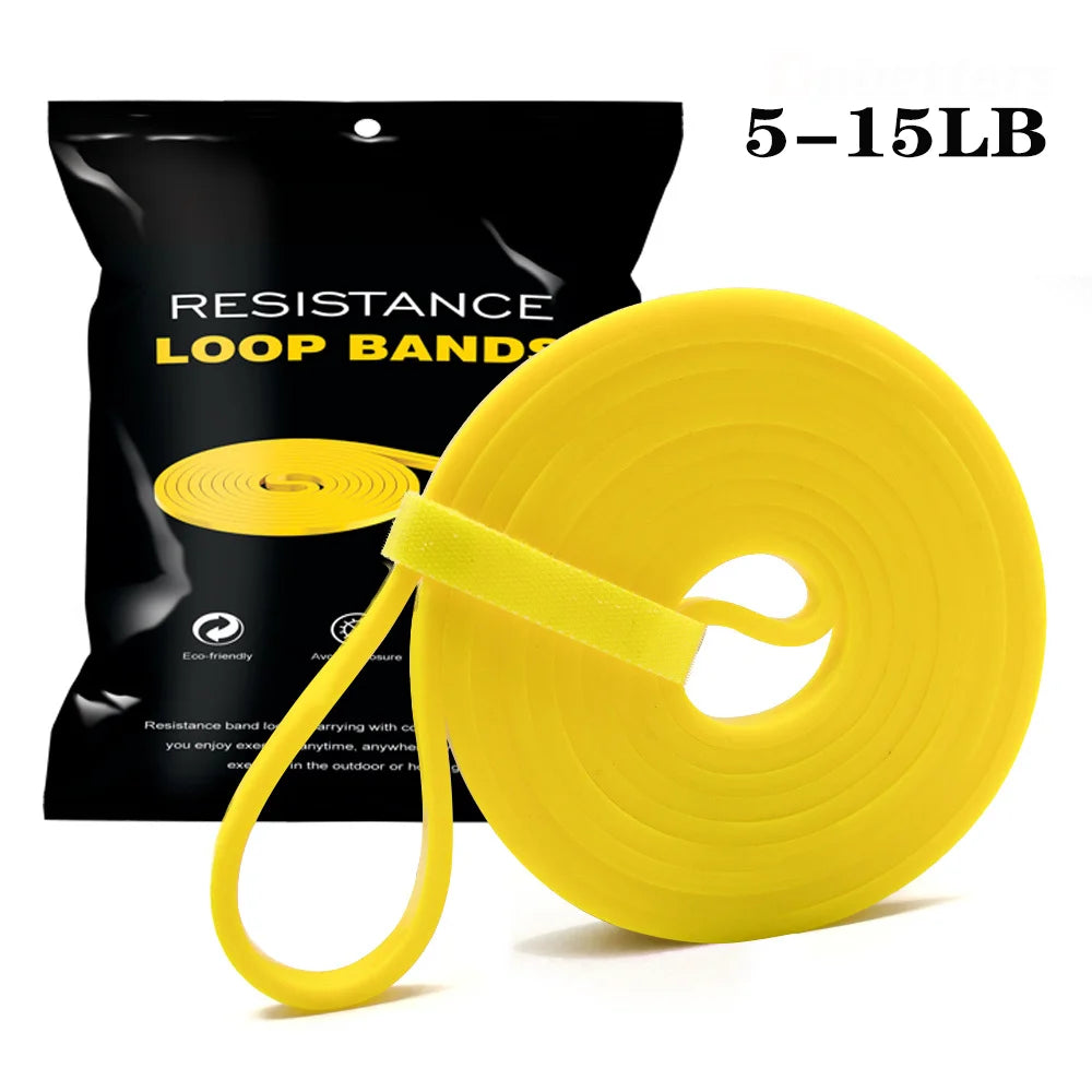 7 niveaux de bande de résistance robuste Agilité Entraînement Équipement de gymnastique Accessoires de yoga Pilates Bande élastique Gymnastique à domicile