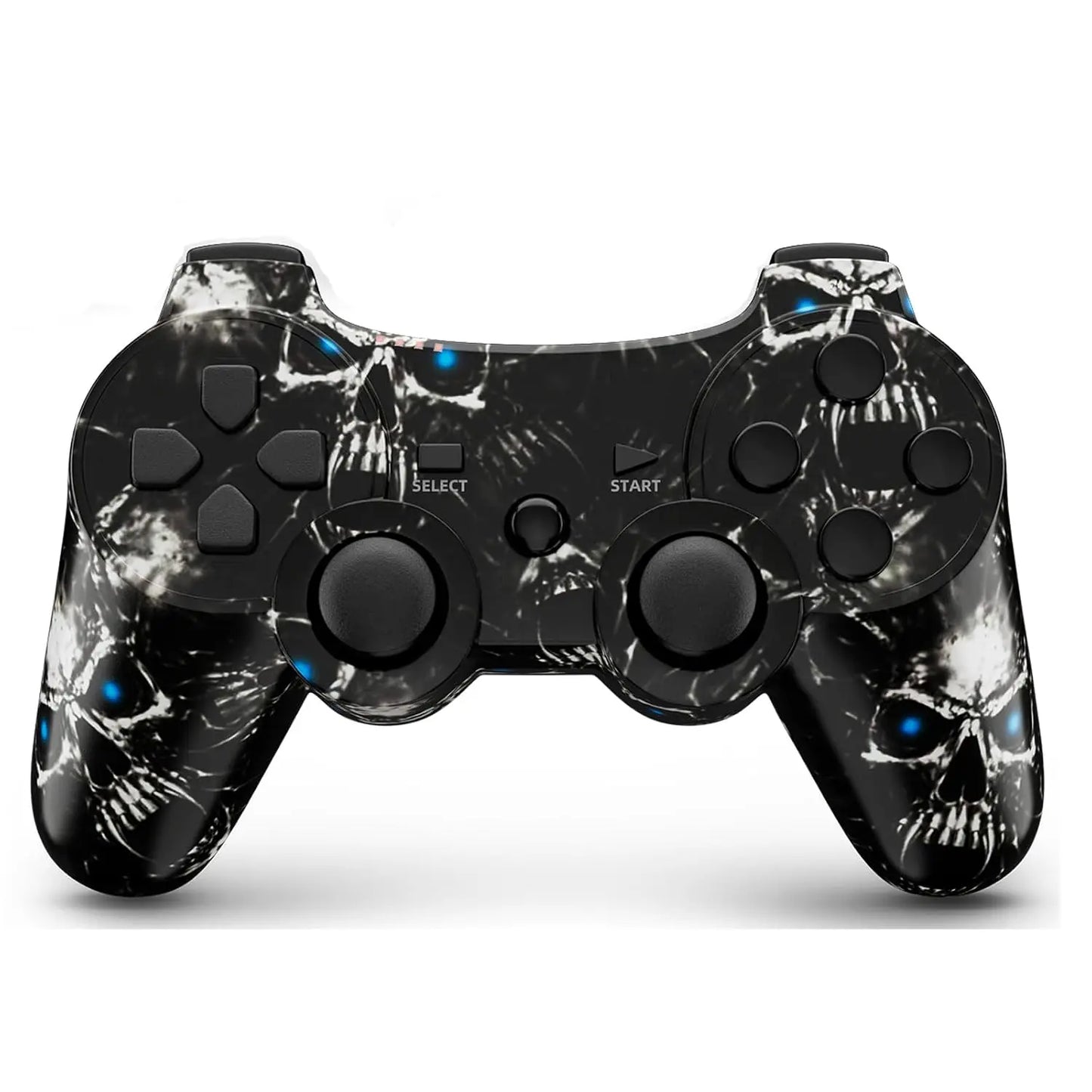 Controller für PS3, Wireless Controller mit Bewegungssensor, Double Virbration, Bluetooth-Fernbedienung für PlayStation 3, Totenkopf