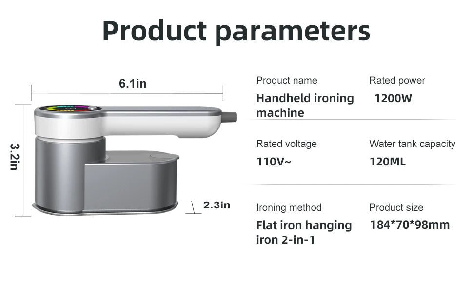New Intelligent Steam Ironing Machine Portable Travel Steamers for Clothes LCD Diplay Screenc Mini Handheld Garment Iron Steamer