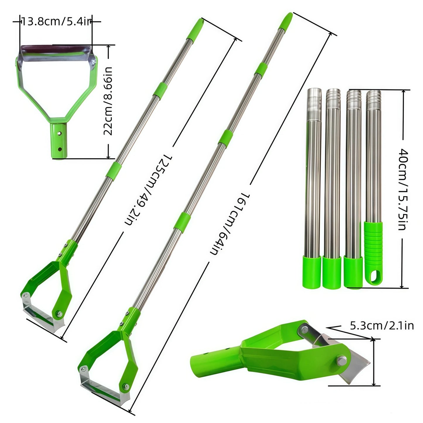 Garden Hoe Heavy Duty Loop Stirrup Garden Hoe For Weeding Soil Loosening Planting Adjustable Loop Manual Shovel Weeder