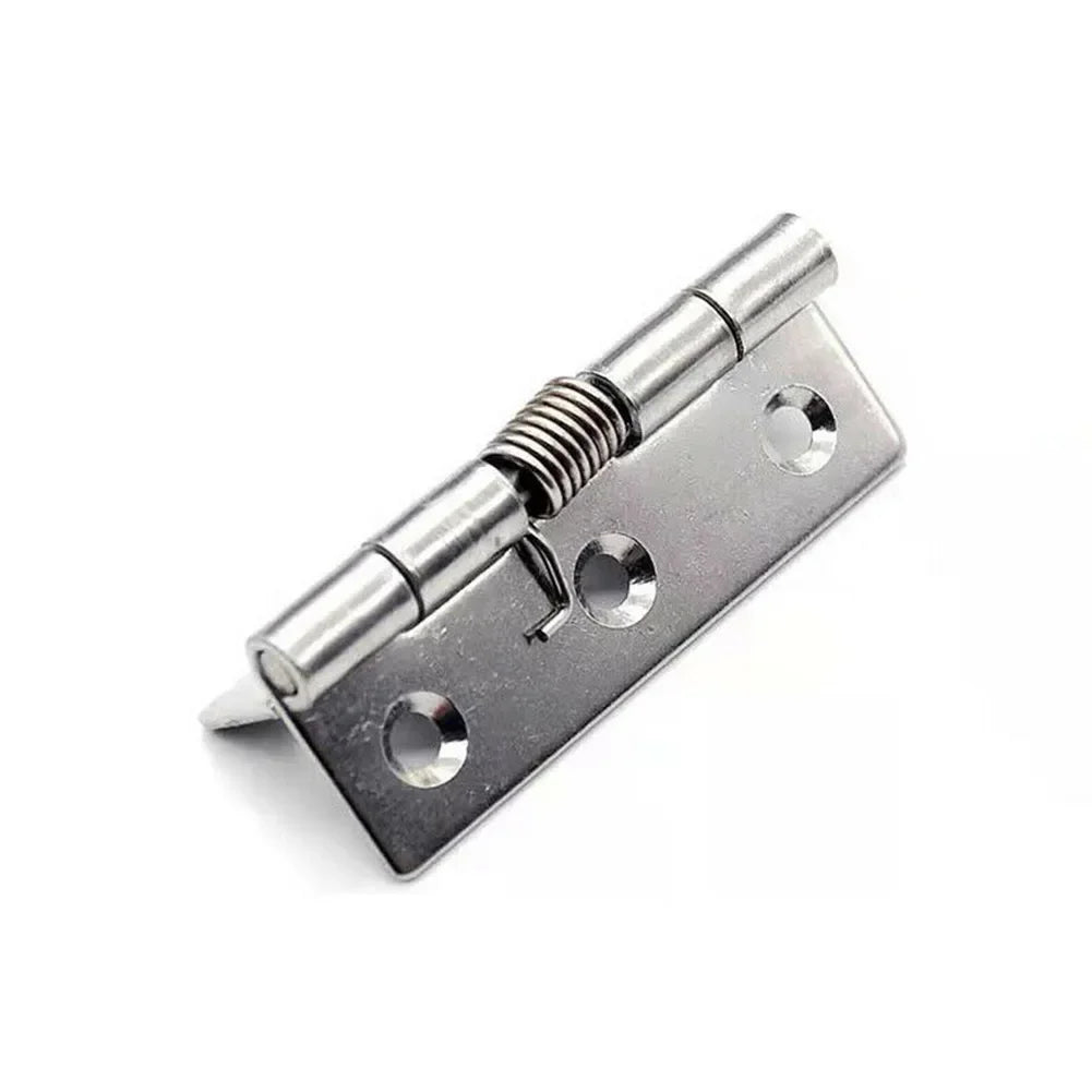 2 charnières à ressort Charnières de porte à fermeture automatique en acier inoxydable 1/1.5/2/2.5/3/4 pouces pour portes, boîtes-cadeaux, armoires