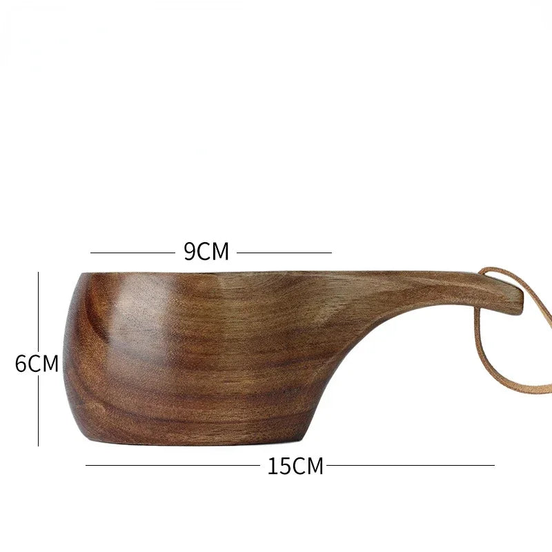 Holz Finnland Tasse Kreativ Outdoor Camping Reise Holzbecher Nordischer Stil Handgemachte Milch Kaffee Bar Bierkrüge