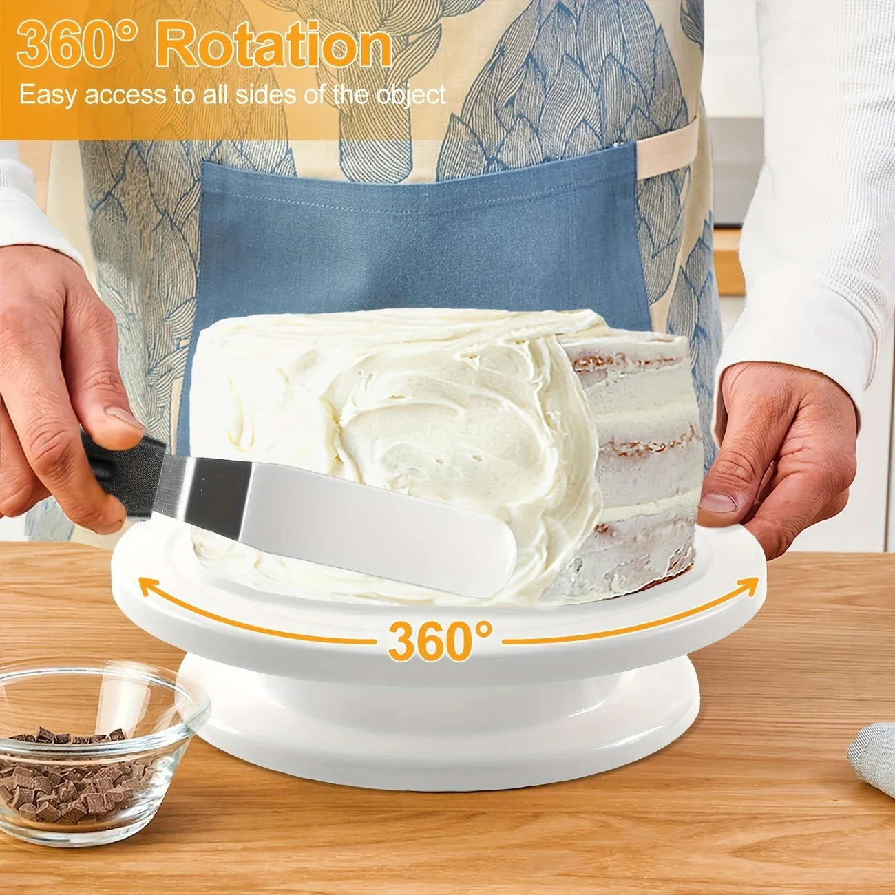 76-Piece Cake Decorating Tool Kit -Non-Slip Turntable For Beginners And Professionals DIY Cream Cookies Cake Making Baking Tools