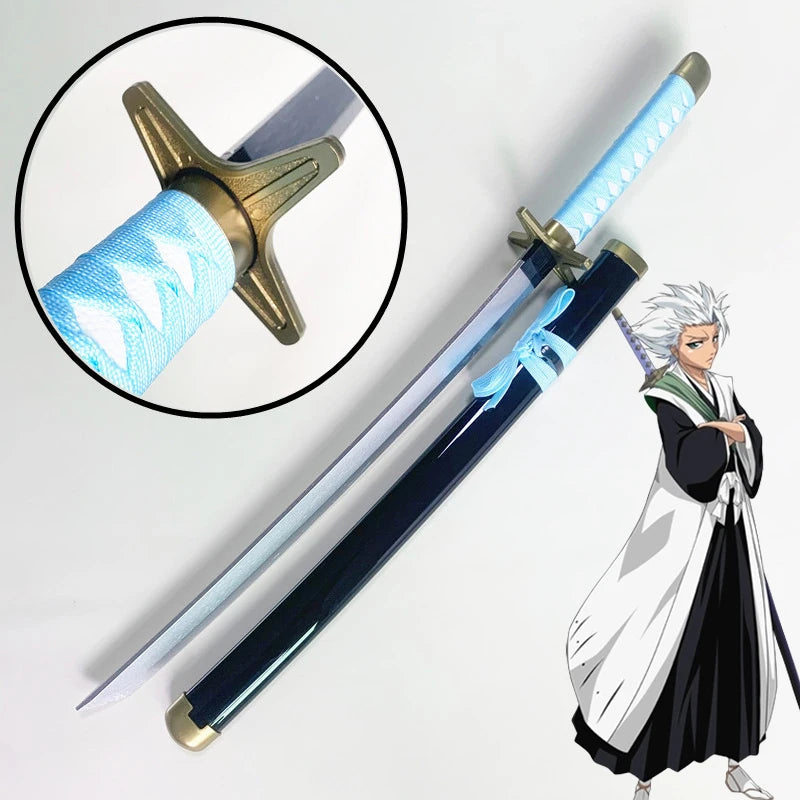 Épée Katana Anime Bleach Taille Réelle Lame en Bois Ninja Accessoire de Cosplay Anime Bleach Épée de Samouraï Japonaise Toushirou Jouet pour Enfants