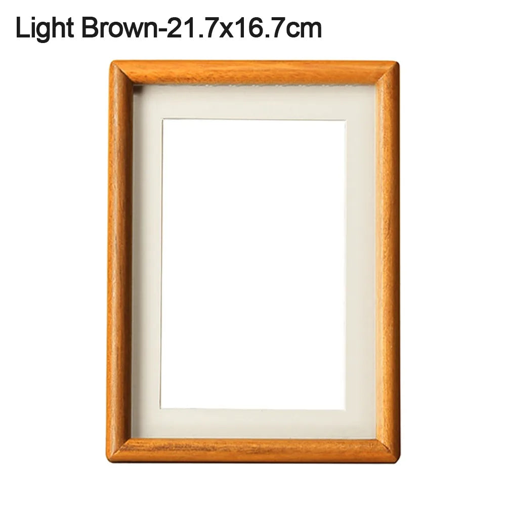 New 6/7/8 Inch Black Walnut Photo Frame Simple Handmade Mortise Tenon Photo Frame Real Wooden Picture Frame