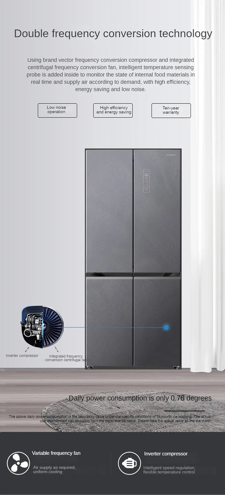 Factory OEM Commercial 4-Door Refrigerator with Bottom Freezer - Bulk Supply for Business & Home Use