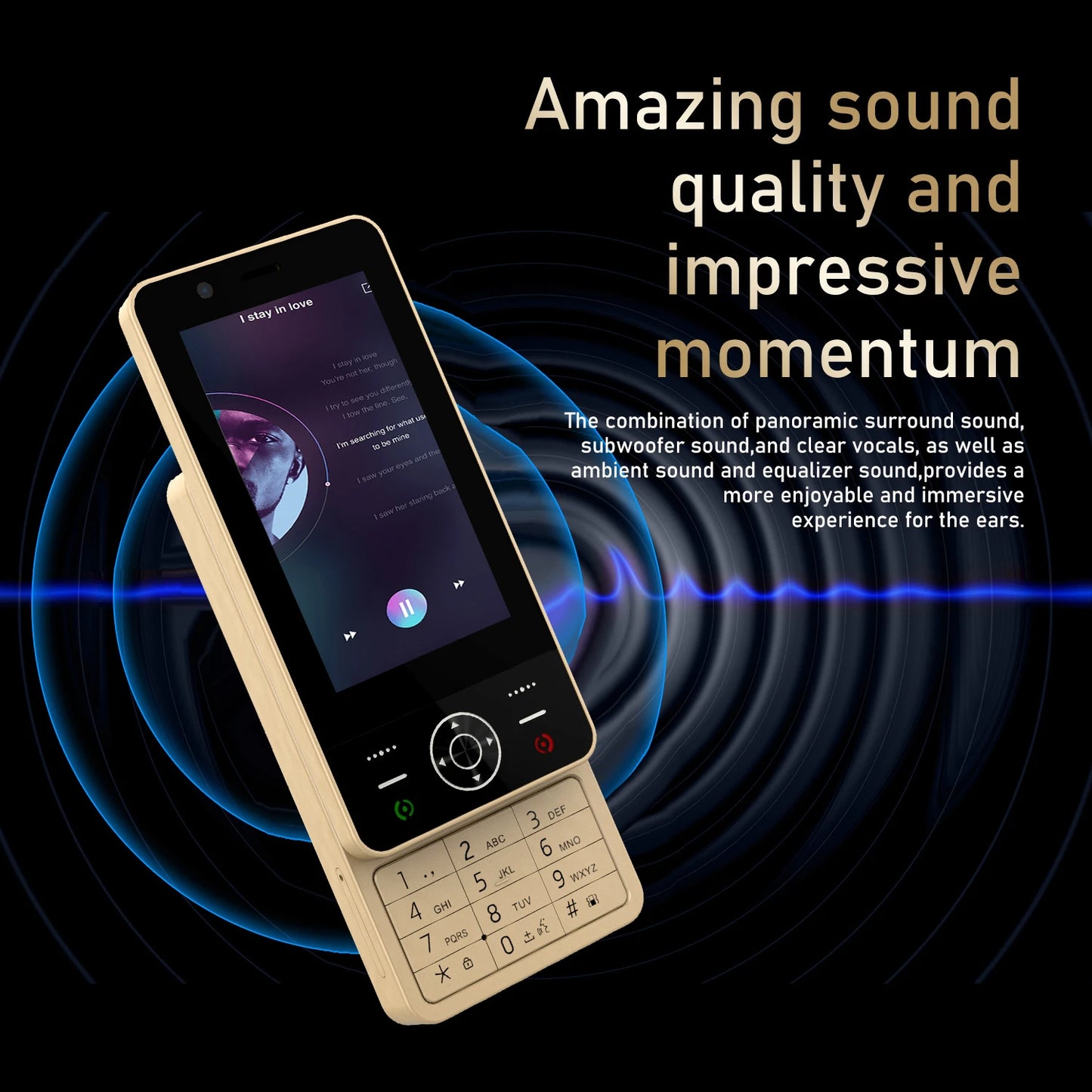 FUFFI S24 Pro Mini téléphone coulissant Écran couleur HD de 4,0 pouces, téléphone amusant, téléphone multifonction 4G, double SIM, téléphone portable étudiant
