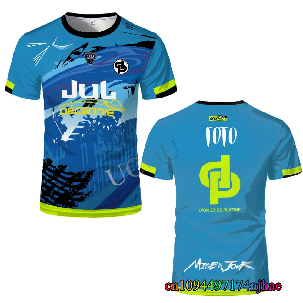 Maillot de football Homme Série Été 90 Minutes MM9 JUL T-shirt de sport en plein air décontracté et ample pour l'entraînement physique Tops pour enfants