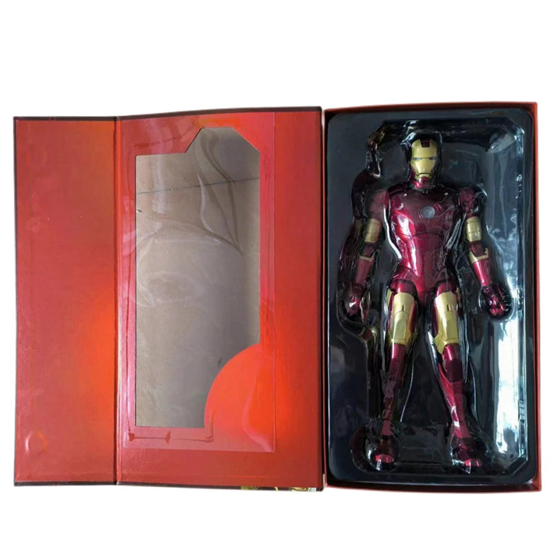 ZDTDS Original 1/5 36CM Iron Man MK50 MK3 LED-Beleuchtung 10-jähriges Jubiläum Tony Stark Modell Actionfigur Geschenk