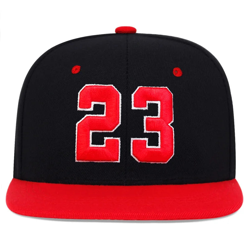 Casquettes de baseball décontractées réglables unisexe 23 broderies hip-hop chapeaux de soleil d'extérieur