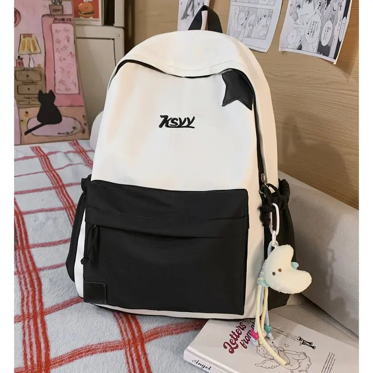 Nouveau Sac à Dos de Collège Imperméable pour Femme, Grande Capacité, Sacs d'École Tendance pour Ordinateur Portable, Joli Sac de Voyage pour Fille, Cool