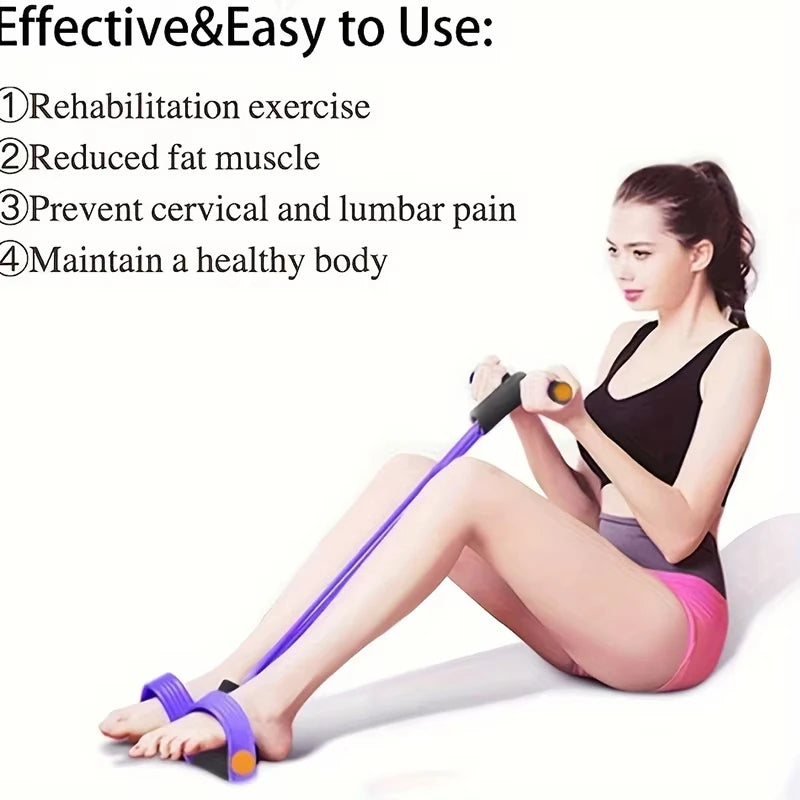 Corde de Tension Multifonctionnelle 6 Tubes Élastiques Pédale de Yoga Extracteur Bande de Résistance Latex Naturel Corde de Tension Équipement de Fitness